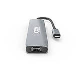 USB-хаб XON SmartHub 6 в 1 SD/TF + Type-C + USB3.0 + 2хUSB2.0 Сірий (UHCHP062322G 5139), фото 4