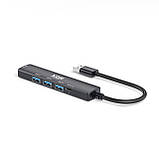 USB-хаб XON SmartHub 5 в 1 USB3.0 4xUSB3.0 + Type-C Чорний (UHAHP055300B 5115), фото 2