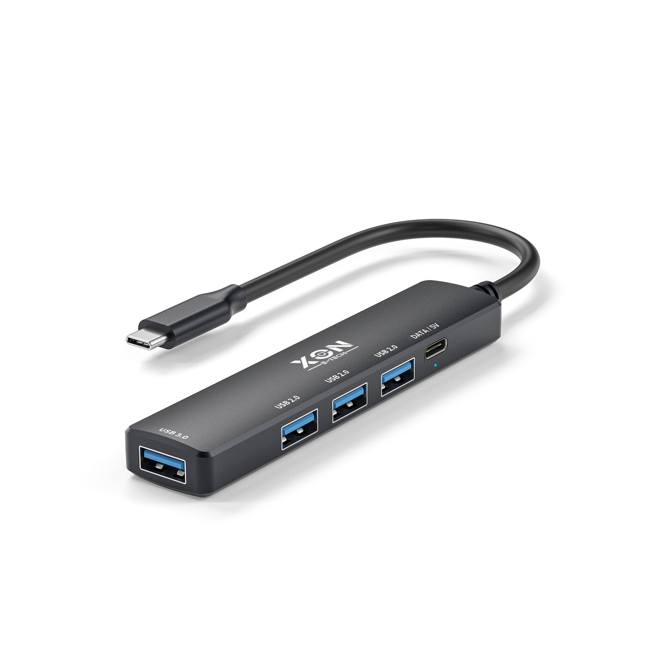 USB-хаб XON SmartHub 5 в 1 Type-С 4xUSB3.0 + Type-C Черный (UHCHP055300B 5122)
