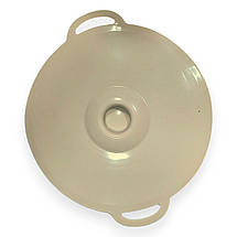 Кришка для посуду силіконова Silicone Lid W008 d-22 см універсальна бежева, фото 5