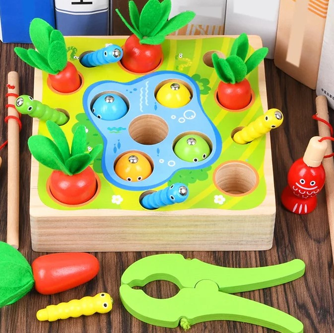 Гра Монтессорі Дерев'яна "Морквини", фото 1