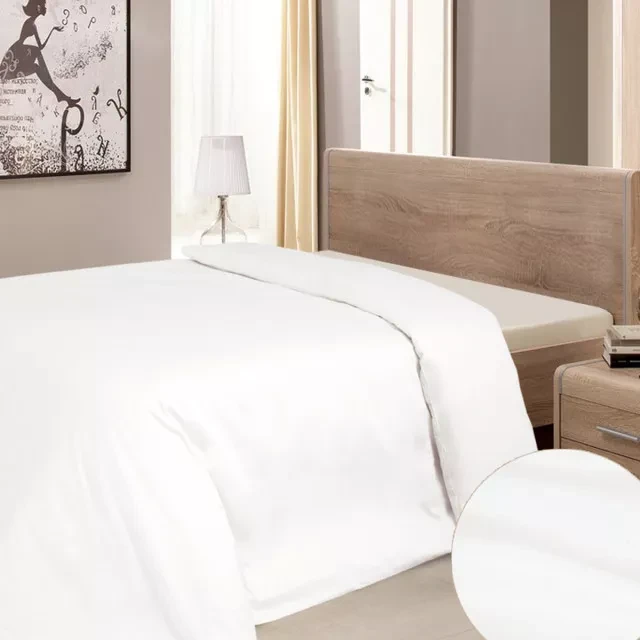 Підковдра сатинова біла 215х145 Ярослав, фото 1