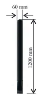 Стойка Столбик уличный General Electric 2D CYP 1.2 BK цвет - Черный, высота 1200мм