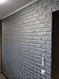 №17-3 Самоклеюча 3Д панель "Сіра цегла" 70×38 см товщина 3 мм, фото 4