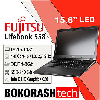 Ноутбук Fujitsu LIFEBOOK E558 15,6" Intel i3-7130 DDR4 8Gb SSD 240 Gb Intel HD Graphics 620