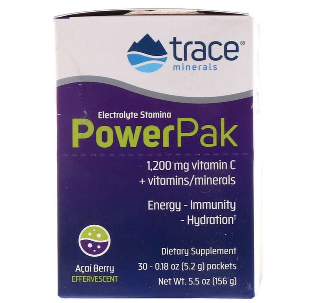 Электролиты (Electrolyte Stamina Power Pak) 30 пакетиков со вкусом ягод асаи - фото 1 - id-p2122501586