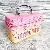 Бьюти кейс, чемодан, сумка кейс для косметики Victoria's Secret со звездочками, маленький