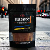 М'ясні джерки курячі Beer Snacks кисло-солодкі 100г,чіпси,снеки,закуски під пиво,крафтове виробництво