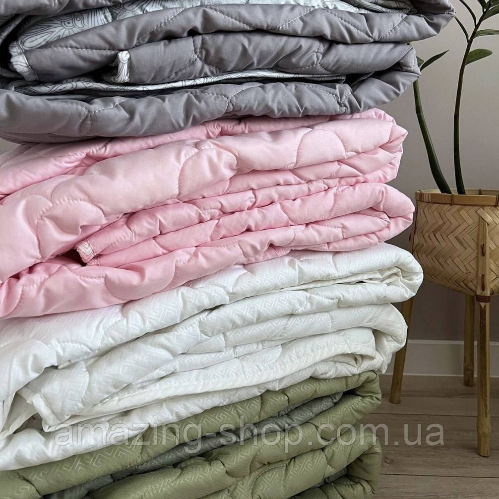 Євро ковдра ODA літня 200х215 см., ОДА Ковдра літня стьобана, наповнювач бавовна - Хлопкопон, фото 1