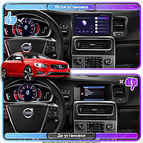 Штатна магнітола 9" Lesko для Volvo S60 II Рестайлінг 2013-2018 6/128Gb 4G Wi-Fi GPS Top Вольво 4 шт., фото 3