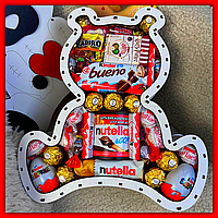 Киндер сюрприз подарочный набор для девушки на день рождения, вкусные подарочные боксы сладостей на подарок Наполнение №4