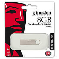 Флеш накопитель USB 8Gb Kingston SE9 (Металл) Носители информации Флешка для смартфона и компьютера