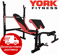 Скамья для жима York Fitness ASPIRE 320 со стойкой для штанги и партой Скотта до 150 кг