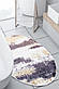 Килимок для ванної кімнати овальної форми ворсовий бавовняний натуральний розмір 90/120 см Туреччина C&W, фото 2