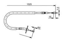 Трос ручника (R) MB Sprinter 408-416/VW LT 46 96- (1525mm)