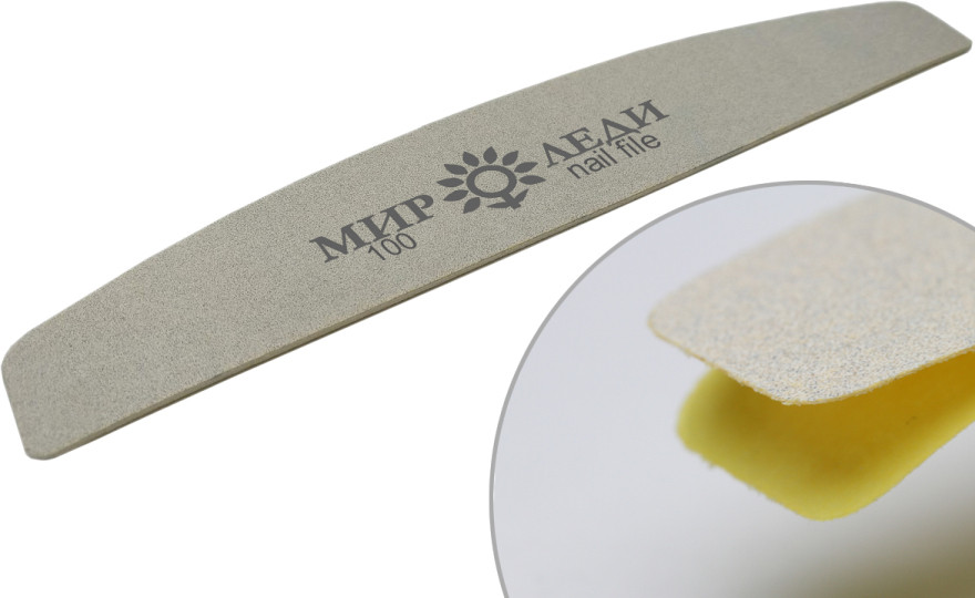 Змінний абразив для пилки для манікюру на клейкій основі, форма купол, тонкий, абразивність 100