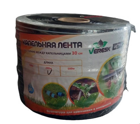 Стрічка для крапельного поливання VERESK 10 см/100м,200,300 м,500 м, фото 3