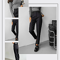 Классические брюки женские со стрелкой черного цвета