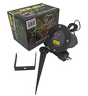Проектор лазерный влагостойкий уличный RD-8000 RGB 3 цвета 8 рисунков Праздничное освещение