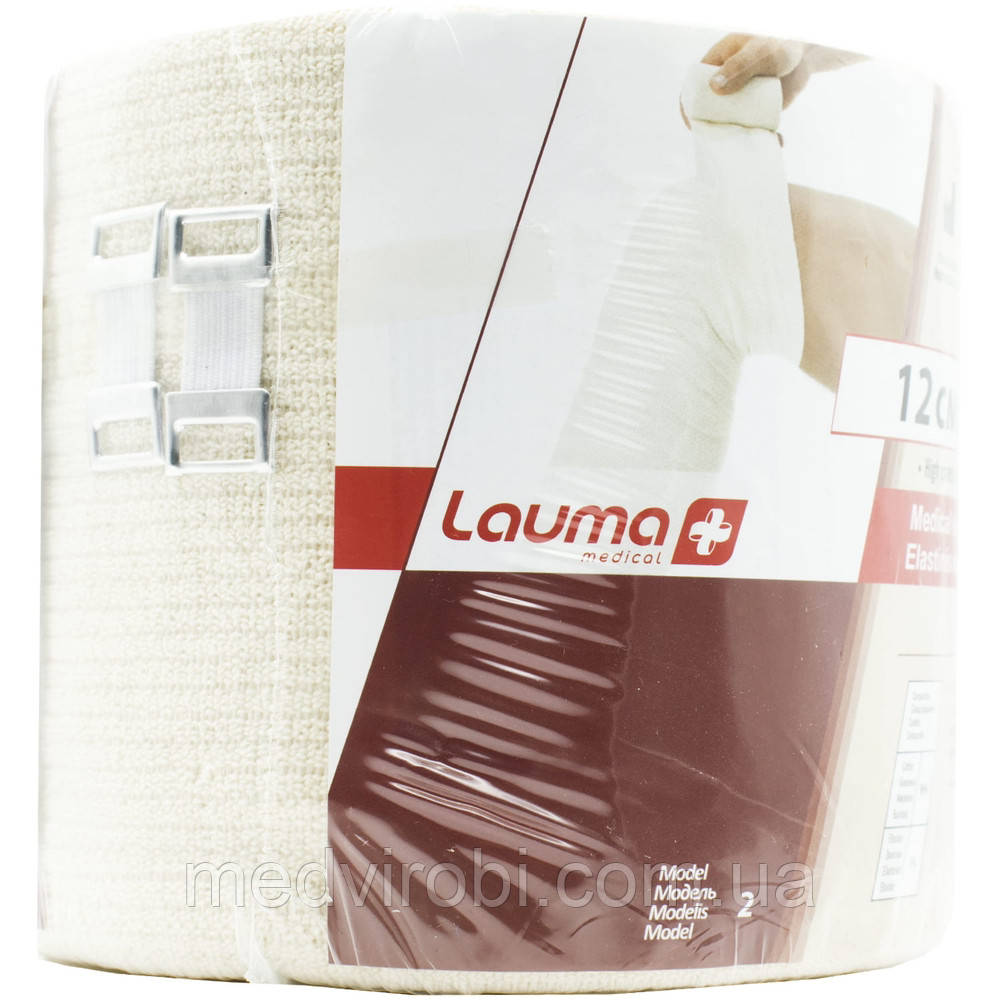 Бинт еластичний медичний LAUMA (Лаума) Latex Free високого ступеня розтяжності розмір 12см х 5м