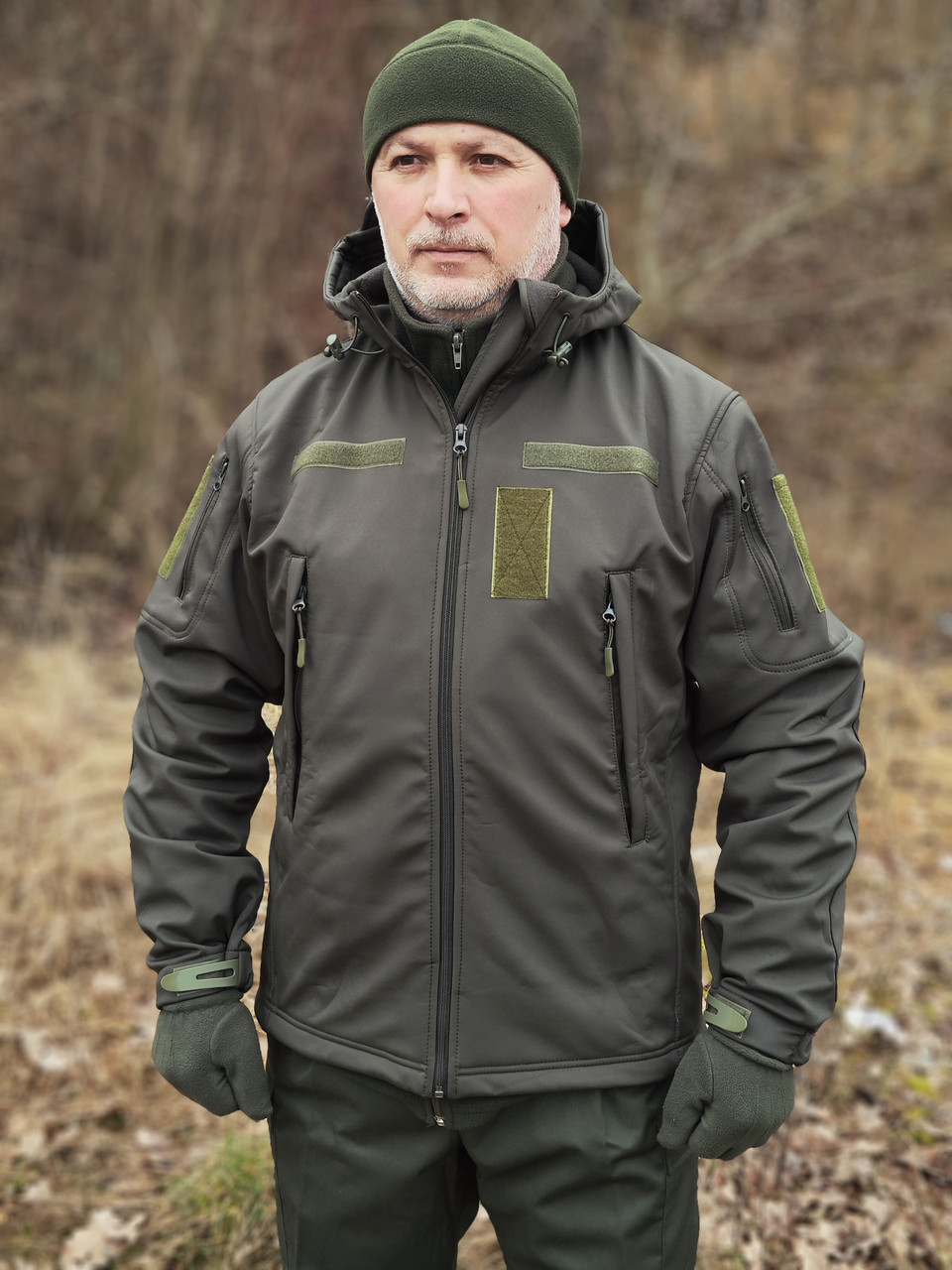 Куртка тактична Softshell утеплена олива 50 / Куртка військова Софтшелл 50, фото 1