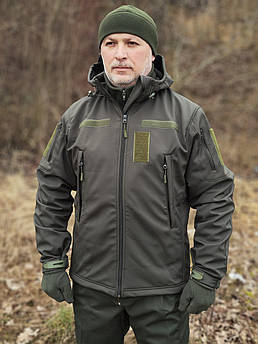 Куртка тактична Softshell утеплена олива 48 / Куртка військова Софтшелл 48
