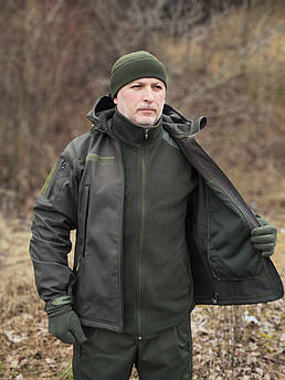 Куртка тактична Softshell утеплена олива 44 / Куртка військова Софтшелл 44
