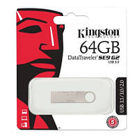 Флеш накопичувач USB 64Gb Kingston SE9 (Метал) (3.0) Носії інформації Флешка для смартфона і комп'ютера