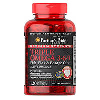 Puritan s Pride Maximum Strength Triple Omega 3-6-9 120 капсул MS