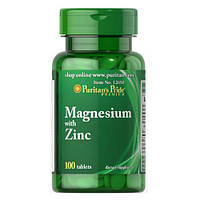 Puritan's Pride Magnesium with Zinc 100 таб MS