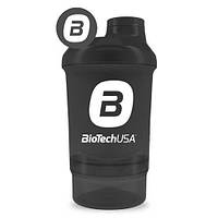 BioTech USA Shaker Wave + Nano 300 ml + 150 ml, Черный, Чорний MS