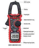 Цифровые токоизмерительные клещи GVDA GD112C