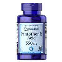 Puritan's Pride Pantothenic Acid 550 мг 100 капсул MS