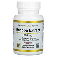 California Gold Nutrition Bacopa Extract 320 mg 30 капсул MS