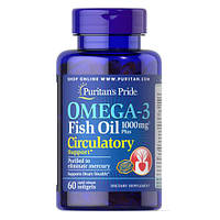 Puritan's Pride Omega-3 Fish Oil Plus Circulatory Support 60 капс MS