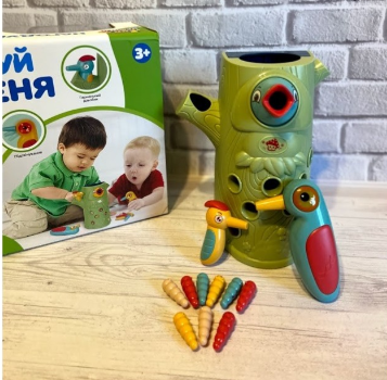 Розвивальна магнітна дитяча гра Монтессорі 0016 "Погодуй пташеня" від Limo Toy.