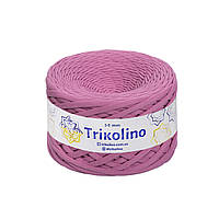 Трикотажная пряжа Trikolino, ширина нитки 3-5 мм., длина мотка 100 м., Пыльная роза, нитки для вязания