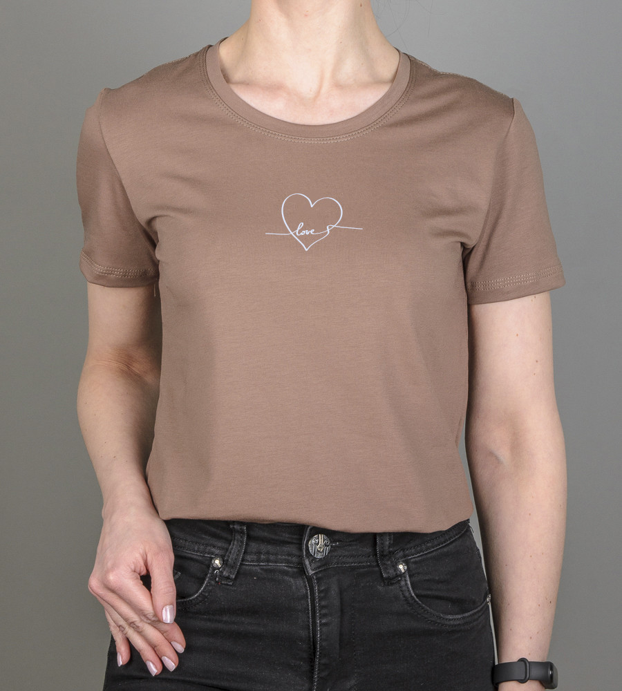 Футболка жіноча Love 2282ж (Уп.4шт M-XXL), Капучино