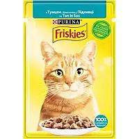 Вологий корм Friskies для кішок із тунцем шматочки в соусі 85 г*26 шт