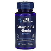 Life Extension Vitamin B3 Niacin 500 mg 100 капсул MS