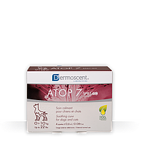 Успокаивающие капли Dermoscent ATOP 7 spot-on при атопии и аллергии кожи кошек и собак весом до 10 кг 4х0.6 мл