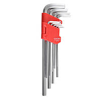 Набор ключей Carlife CR-V matt Г-образных, 1.5-10мм, длинные, 9шт