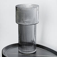 Скляна ваза "Сіра елегантність" 30 см