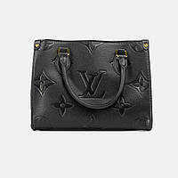 Женская брендовая сумка Louis Vuitton, черная сумка Луи Виттон с двумя ручками из натуральной кожи