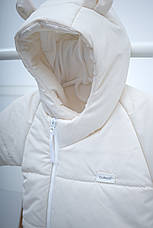 Дитячий демісезонний весняний комбінезон 0-12 міс с капюшоном для новонародженого  62 68 74 см, фото 4