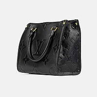 Качественная черная женская сумка Louis Vuitton, трендовая кожаная сумка Луи Виттон через плечо