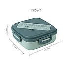 Ланчбокс з розділювачем Kite K23-186-1, 1100 мл, зелений, фото 3