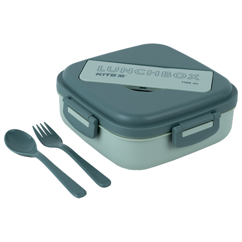 Ланчбокс з розділювачем Kite K23-186-1, 1100 мл, зелений, фото 1