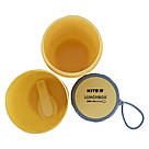 Ланчбокс круглий Kite K23-187-1, 450 мл, жовтий, фото 3