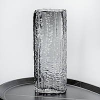 Скляна ваза "Сірий міраж" 25 см